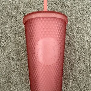 Starbucks Rose Textured Tumbler with Straw